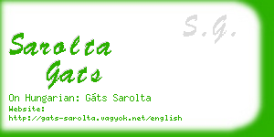 sarolta gats business card